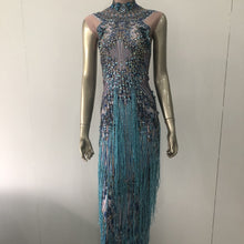 Load image into Gallery viewer, European And American Cross-border Blue Tight-fitting Dresses