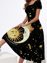 Load image into Gallery viewer, New Round Neck Oversize Short Sleeve Dress Positioning Printing Big Pendulum Dress Fashion Temperament Street Women's Dress