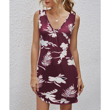Load image into Gallery viewer, 2021 Summer New Women's V-neck Ethnic Print Dress long chiffon dress rockabilly dresses big sizes women dress plus size 6l long