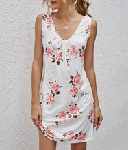 Load image into Gallery viewer, 2021 Summer New Women's V-neck Ethnic Print Dress long chiffon dress rockabilly dresses big sizes women dress plus size 6l long