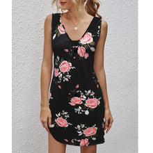 Load image into Gallery viewer, 2021 Summer New Women's V-neck Ethnic Print Dress long chiffon dress rockabilly dresses big sizes women dress plus size 6l long