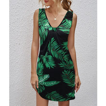 Load image into Gallery viewer, 2021 Summer New Women's V-neck Ethnic Print Dress long chiffon dress rockabilly dresses big sizes women dress plus size 6l long