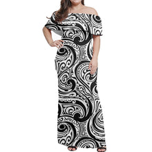 Load image into Gallery viewer, Plus Size 7XL Dress Off Shoulder Clothing Maxi Dresses Polynesian Samoa Designs Fashion Print Custom Women One Shoulder Dresses