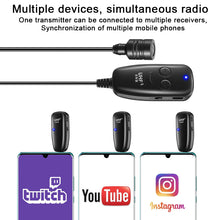 Load image into Gallery viewer, Uhf Lavalier Lapel Wireless Microphone Real Time Recording Vlog Mic
