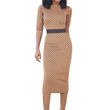 Load image into Gallery viewer, Women Polyester Full Sleeve Natural Regular Summer Dress