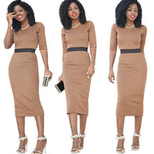 Load image into Gallery viewer, Women Polyester Full Sleeve Natural Regular Summer Dress