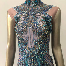 Load image into Gallery viewer, European And American Cross-border Blue Tight-fitting Dresses