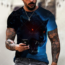 Load image into Gallery viewer, Men's And Women's 3D Tiger Lion Printed T-Shirts, Fashionable Round Neck Short Sleeve Street Clothes, Hip-Hop T-Shirts, Summer