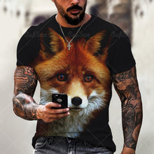 Load image into Gallery viewer, Men's And Women's 3D Tiger Lion Printed T-Shirts, Fashionable Round Neck Short Sleeve Street Clothes, Hip-Hop T-Shirts, Summer
