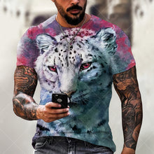 Load image into Gallery viewer, Men's And Women's 3D Tiger Lion Printed T-Shirts, Fashionable Round Neck Short Sleeve Street Clothes, Hip-Hop T-Shirts, Summer