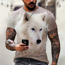 Load image into Gallery viewer, Men's And Women's 3D Tiger Lion Printed T-Shirts, Fashionable Round Neck Short Sleeve Street Clothes, Hip-Hop T-Shirts, Summer