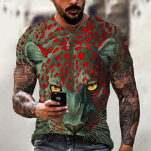 Load image into Gallery viewer, Men's And Women's 3D Tiger Lion Printed T-Shirts, Fashionable Round Neck Short Sleeve Street Clothes, Hip-Hop T-Shirts, Summer