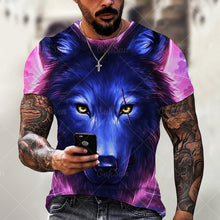 Load image into Gallery viewer, Men's And Women's 3D Tiger Lion Printed T-Shirts, Fashionable Round Neck Short Sleeve Street Clothes, Hip-Hop T-Shirts, Summer