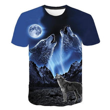 Load image into Gallery viewer, Men's And Women's 3D Tiger Lion Printed T-Shirts, Fashionable Round Neck Short Sleeve Street Clothes, Hip-Hop T-Shirts, Summer