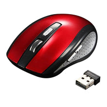Load image into Gallery viewer, 2.4G 4 Buttons Gaming Mouse Wireless Optical Mouse with DPI Switch (Red)