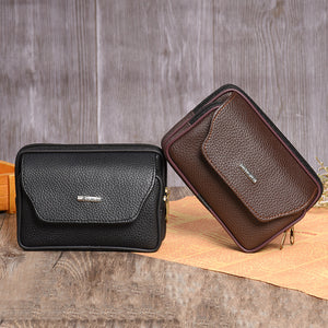 Outdoor Casual Men's Leather Small Waist Bag