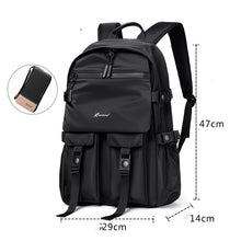 Load image into Gallery viewer, Backpack Men&#39;s Casual Waterproof Travel Computer Bag Large Capacity Student Schoolbag Women