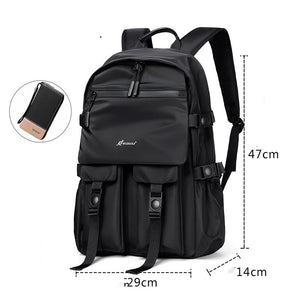 Backpack Men's Casual Waterproof Travel Computer Bag Large Capacity Student Schoolbag Women