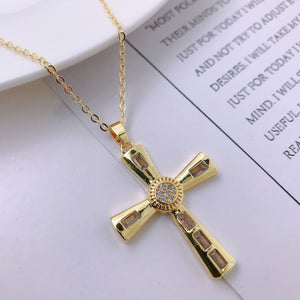 Niche Personality Hip Hop Mens Cross Necklace Pendant