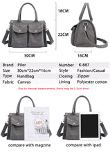 Load image into Gallery viewer, Canvas Women Bags for Women 2021 Doctor Bag Ladies Hand Bags Handbag Designer Totes Casual Canvas Crossbody Bag Shoulder Hobo