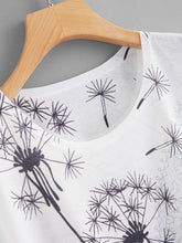 Load image into Gallery viewer, Dandelion Print Dolman Sleeve Tee