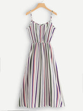 Load image into Gallery viewer, Striped Print Cami Dress