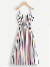 Load image into Gallery viewer, Striped Print Cami Dress