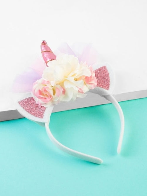 Girls Flower Decorated Headband