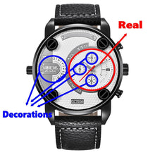 Load image into Gallery viewer, Mens Big Cheap Watches Fashion Leather Date Gifts Wristwatch