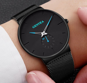 Fashion Casual Geneva Mens Watch Quartz Stainless Steel Brand Wristwatch Analog Watches Wrist