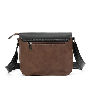 Leather Shoulder Multi Pocket Business Small Shoulder Bag Messenger Casual Retro