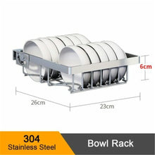 Load image into Gallery viewer, Stainless Steel Kitchen Shelf Rack Drying Drain Storage Holders Plate Dish Rack Kitchen Storage Rack