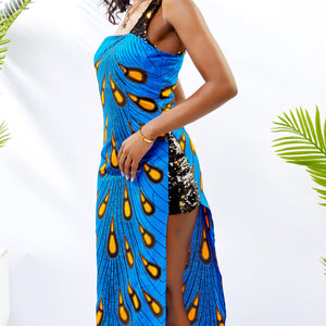 African wax cloth dress