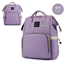 Load image into Gallery viewer, Zipper Mummy Diaper Bags Maternity Shoulder Handbags Large Capacity Women Travel Backpacks Waterproof Baby Nappy Nursing Bags