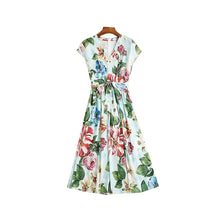Load image into Gallery viewer, Floral Printing Waistband Elegant Show Thin Dress Trend