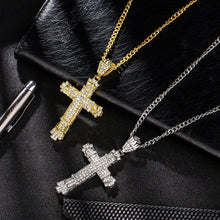 Load image into Gallery viewer, Iced Out Mens Cross Necklace