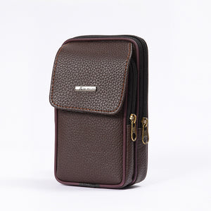Outdoor Casual Men's Leather Small Waist Bag