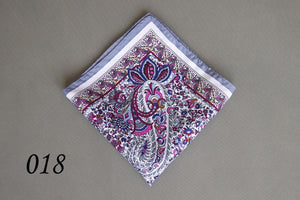 New Popular 34 x 34 CM Man Paisley Flower Dot Pocket Square Men Paisley Casual Hankies For men's Suit Big Size Handkerchief