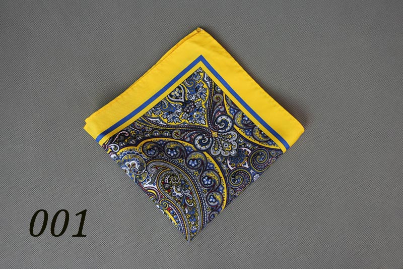 New Popular 34 x 34 CM Man Paisley Flower Dot Pocket Square Men Paisley Casual Hankies For men's Suit Big Size Handkerchief