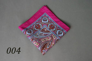 New Popular 34 x 34 CM Man Paisley Flower Dot Pocket Square Men Paisley Casual Hankies For men's Suit Big Size Handkerchief