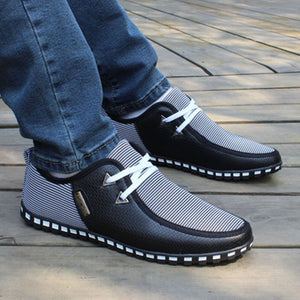 Spring breathable doug men loafers casual shoes increased within flats the British fashion lace up male shoe human race