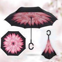 Load image into Gallery viewer, Windproof Reverse Folding Double Layer Inverted