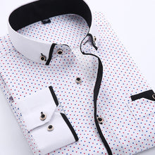 Load image into Gallery viewer, Men Fashion Casual Long Sleeved Printed shirt Slim Fit Male Social Business Dress Shirt Brand Men Clothing Soft Comfortable