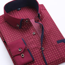 Load image into Gallery viewer, Men Fashion Casual Long Sleeved Printed shirt Slim Fit Male Social Business Dress Shirt Brand Men Clothing Soft Comfortable