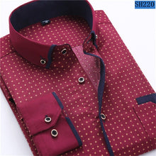 Load image into Gallery viewer, Men Fashion Casual Long Sleeved Printed shirt Slim Fit Male Social Business Dress Shirt Brand Men Clothing Soft Comfortable