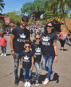 NEW KING QUEEN Letter Printed Black Tshirts OMSJ Summer Casual Cotton Short Sleeve Tees Tops Brand Loose Couple Tops