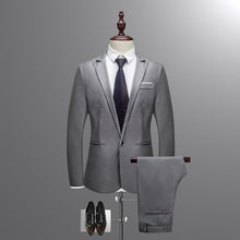 Load image into Gallery viewer, New Autumn Wedding Navy Blue Suits Men,Blazer Men,Men&#39;s Jacket + Pants Business Suits,men&#39;s Dress suits, Plus Size M-3XL
