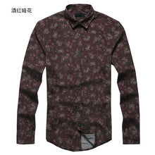 Load image into Gallery viewer, New Fashion Casual Men Shirt Long Sleeve Europe Style Slim Fit Shirt Men High Quality Cotton Floral Shirts Mens Clothes