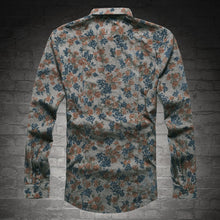 Load image into Gallery viewer, New Fashion Casual Men Shirt Long Sleeve Europe Style Slim Fit Shirt Men High Quality Cotton Floral Shirts Mens Clothes