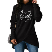 Load image into Gallery viewer, New Fashion Love Print Sweatshirts Femmes Hoodies Tops Clothings Loose Print Street Thick Sweet Pullovers And For Women